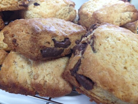 ホットケーキミックスで簡単チョコスコーン